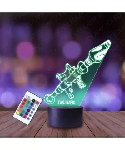 Lampka Nocna 3D LED LAMP Fortnite Broń Bazuka