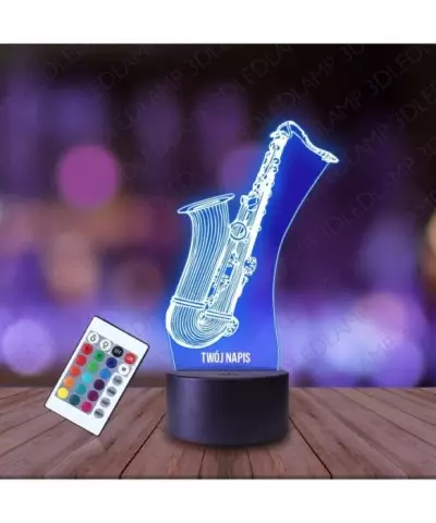 Lampka Nocna 3D LED LAMP Saksofon