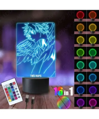Lampka Nocna 3D LED LAMP Haikyuu Shojo Skrzydła