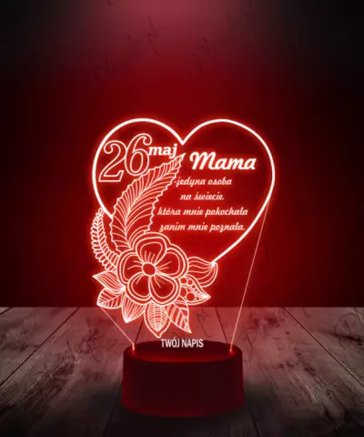 Lampka LED 3D Plexido Prezent na Dzień Matki - 2