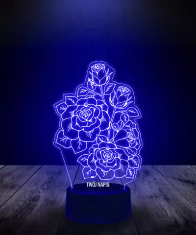 Lampka LED 3D Plexido Prezent na Dzień Matki Kwiaty - 3