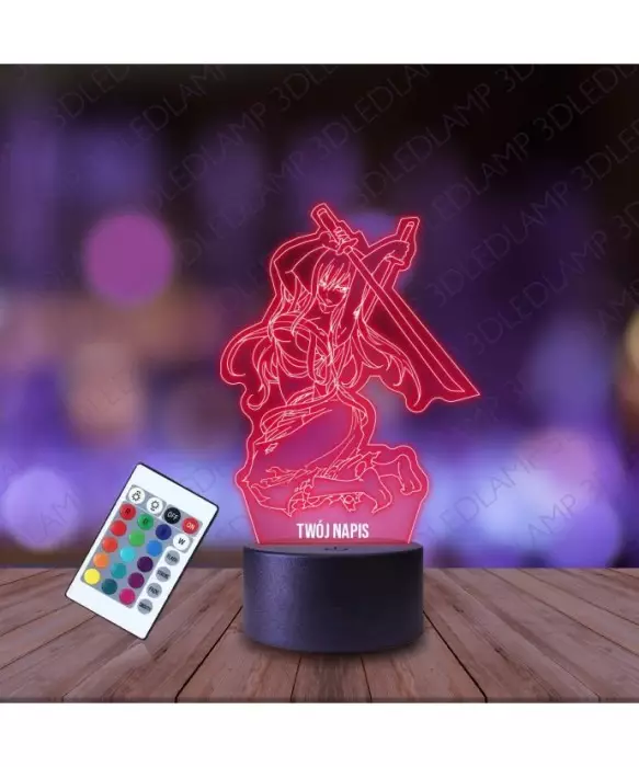 Lampka Nocna 3D LED LAMP Fairy Tail Erza Scarlet