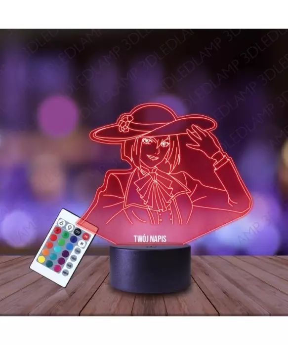 Lampka Nocna 3D LED LAMP Madame Red Kuroshitsuji