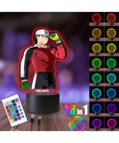 Lampka Nocna 3D LED LAMP z Nadrukiem Genzo Kapitan Jastrząb