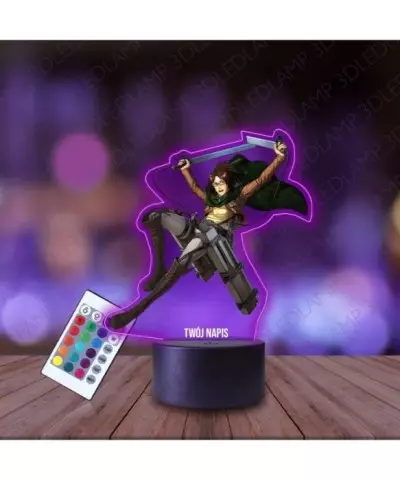 Lampka Nocna 3D LED LAMP z Nadrukiem Attack on Titan Hange Zoe