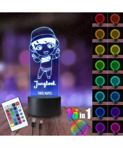 Lampka Nocna 3D LED LAMP BTS Jungkook