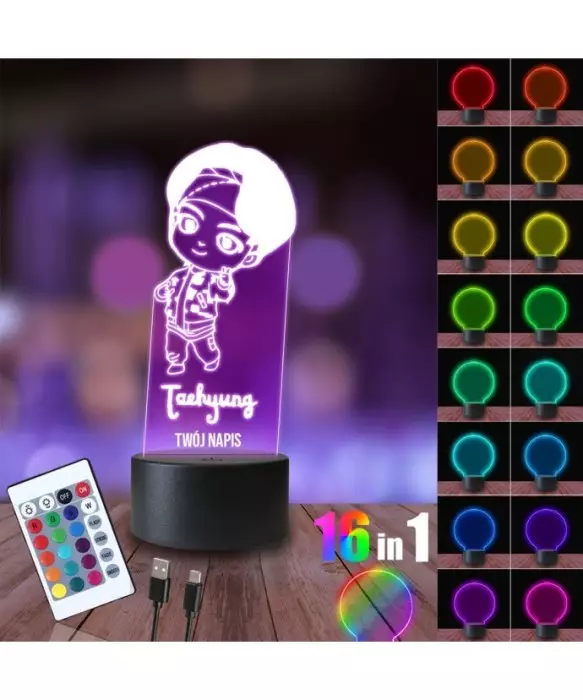 Lampka Nocna 3D LED LAMP BTS Taehyung