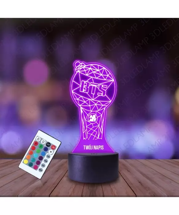 Lampka Nocna 3D LED LAMP BTS Mikrofon
