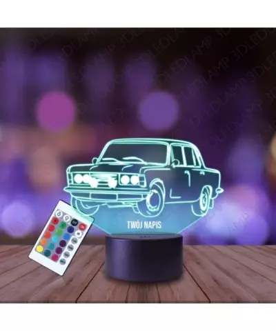 Lampka Nocna 3D LED LAMP Samochód Fiat 125p