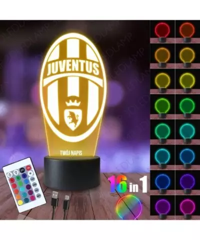 Lampka Nocna 3D LED LAMP Juventus Klub