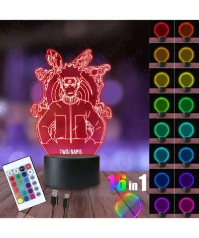 Lampka Nocna 3D LED LAMP Naruto Uzumaki Poral Czasu