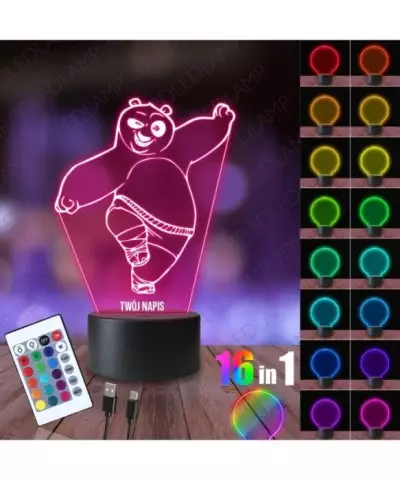 Lampka Nocna 3D LED LAMP Kung Fu Panda
