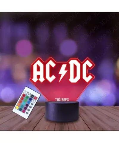 Lampka Nocna 3D LED LAMP ACDC Zespół