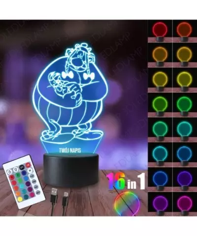 Lampka Nocna 3D LED LAMP Obelix