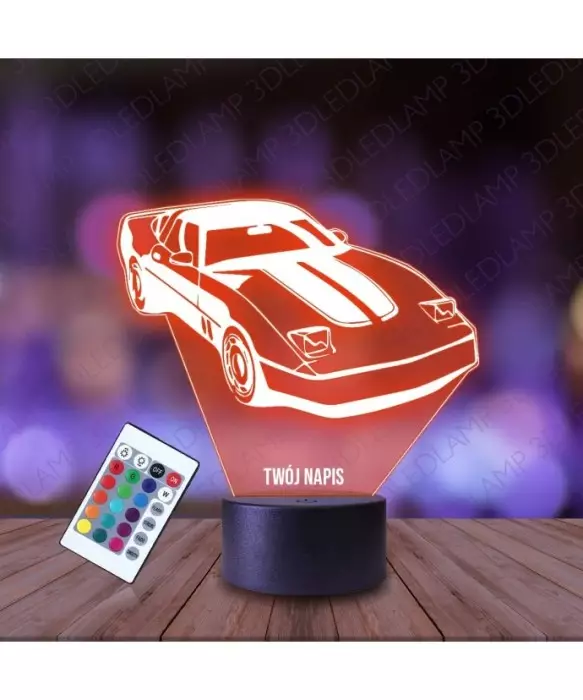 Lampka Nocna 3D LED LAMP Samochód Chevrolet Corvette