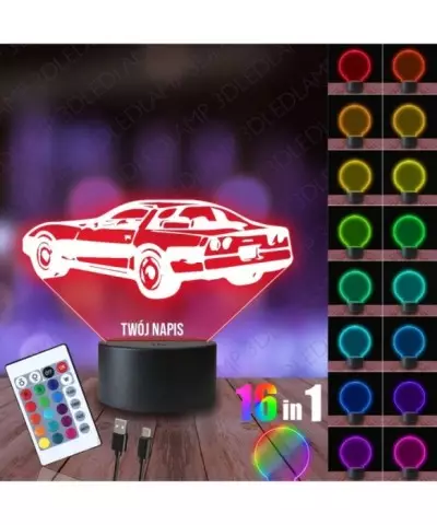 Lampka Nocna 3D LED LAMP Samochód Chevrolet