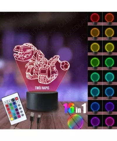 Lampka Nocna 3D LED LAMP Dinotrux Bajka