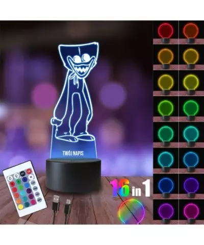Lampka Nocna 3D LED LAMP Huggy Wuggy Potwór