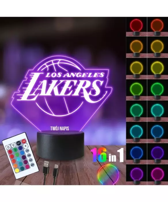 Lampka Nocna 3D LED LAMP Los Angeles Lakers