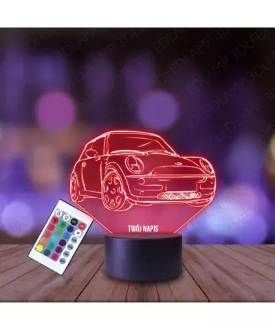 Lampka Nocna 3D LED LAMP Samochód Mini Cooper