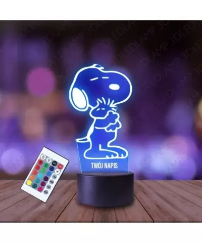 Lampka Nocna 3D LED LAMP Snoopy Piesek