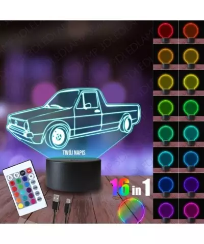 Lampka Nocna 3D LED LAMP Auto VW Caddy
