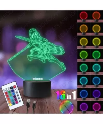 Lampka Nocna 3D LED LAMP Ymir Atak Tytanów