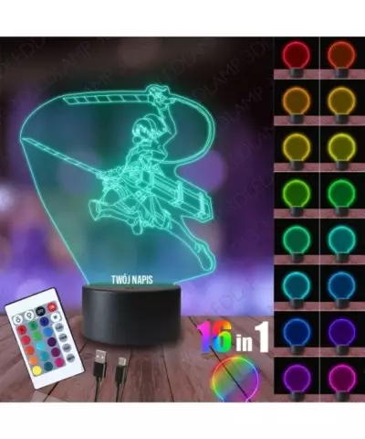 Lampka Nocna 3D LED LAMP Sasha Braus Atak Tytanów