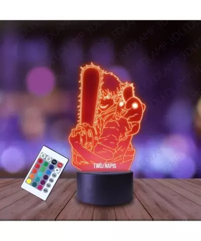 Lampka Nocna 3D LED LAMP Denji i Pochita Chainsaw Man