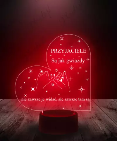Lampka LED 3D Plexido Przyjaźń Serce - 1