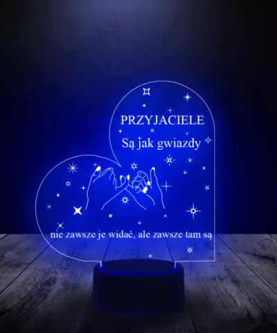 Lampka LED 3D Plexido Przyjaźń Serce - 2