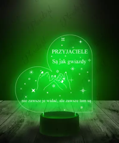 Lampka LED 3D Plexido Przyjaźń Serce - 3