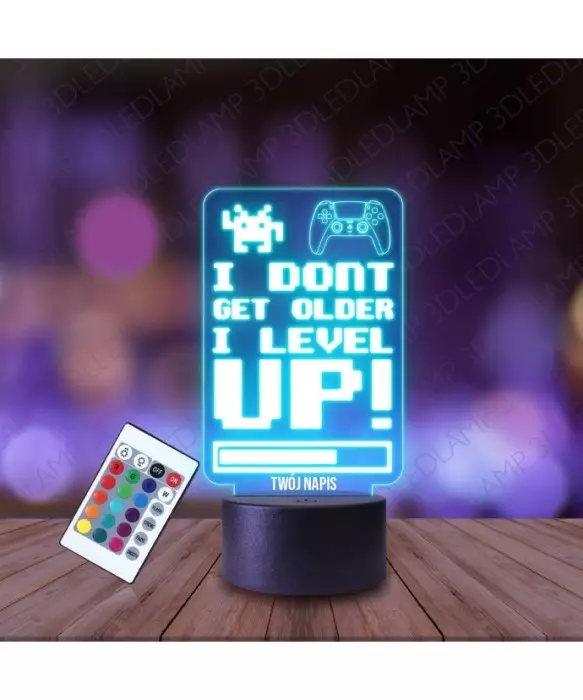 Lampka Nocna 3D LED LAMP dla Gracza Level Up