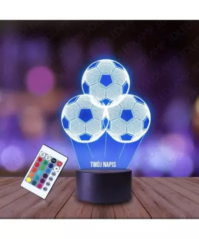 Lampka Nocna 3D LED LAMP Piłki Nożne Balony