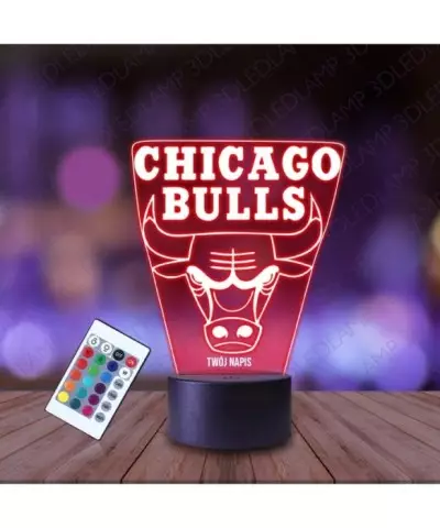 Lampka Nocna 3D LED LAMP Chicago Bulls NBA