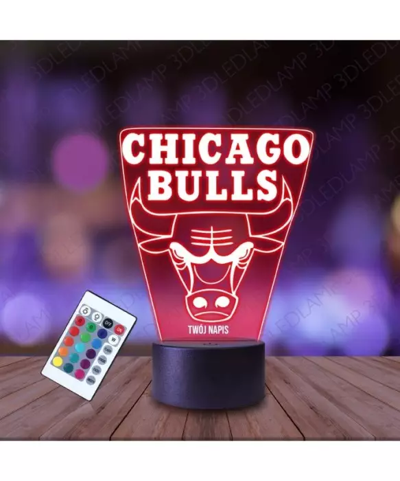 Lampka Nocna 3D LED LAMP Chicago Bulls NBA
