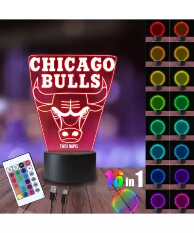 Lampka Nocna 3D LED LAMP Chicago Bulls NBA