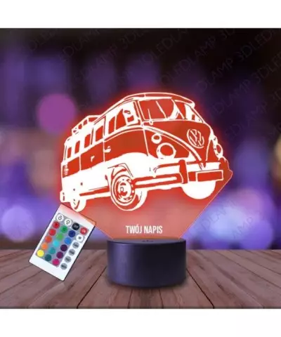 Lampka Nocna 3D LED LAMP Auto VW Volkswagen Ogórek