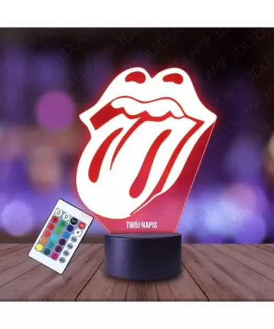 Lampka Nocna 3D LED LAMP The Rolling Stones Usta