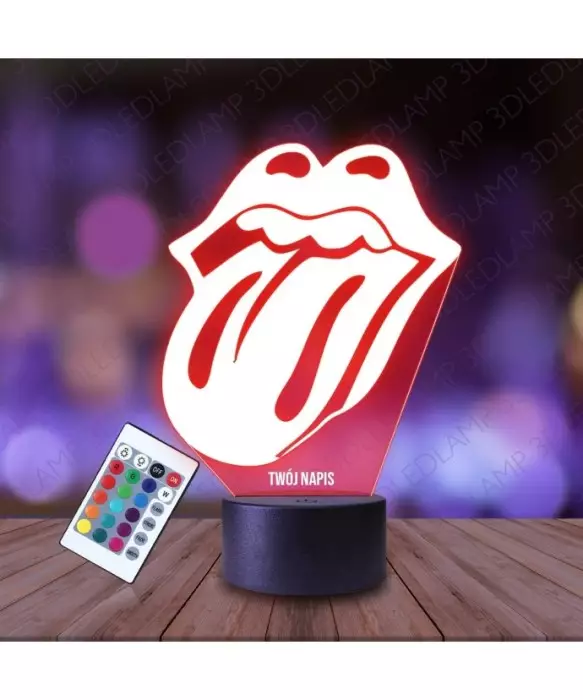 Lampka Nocna 3D LED LAMP The Rolling Stones Usta