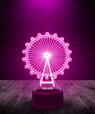 Lampka LED 3D Plexido Karuzela Diabelski Młyn