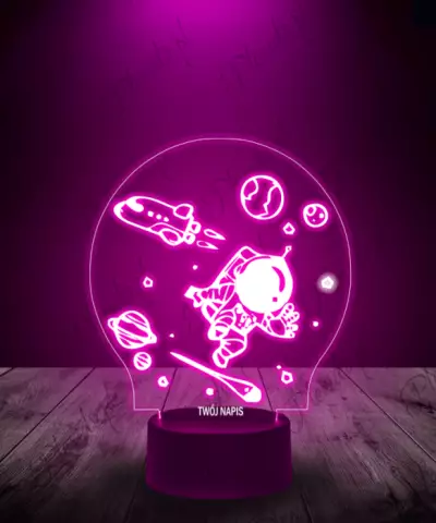 Lampka LED 3D Plexido Astronauta Kosmos