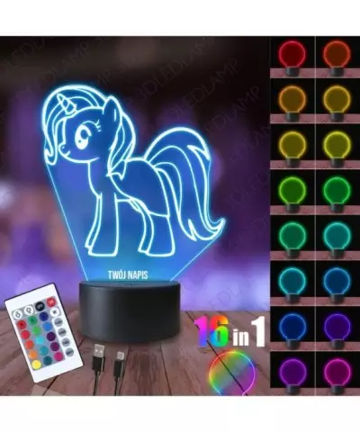 Lampka Nocna 3D LED LAMP Kucyk My Little Pony