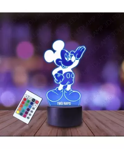 Lampka Nocna 3D LED LAMP Myszka Miki Uśmiech