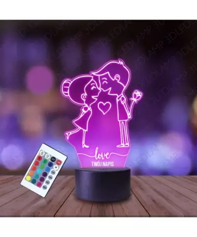 Lampka Nocna 3D LED LAMP Prezent Walentynki Zakochani