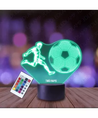 Lampka Nocna 3D LED LAMP Piłkarz Duża Piłka Nożna