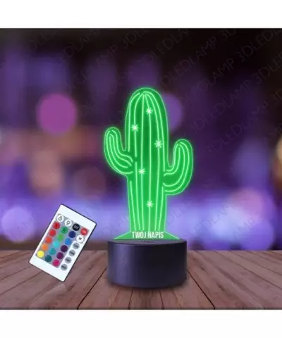 Lampka Nocna 3D LED LAMP Kaktus
