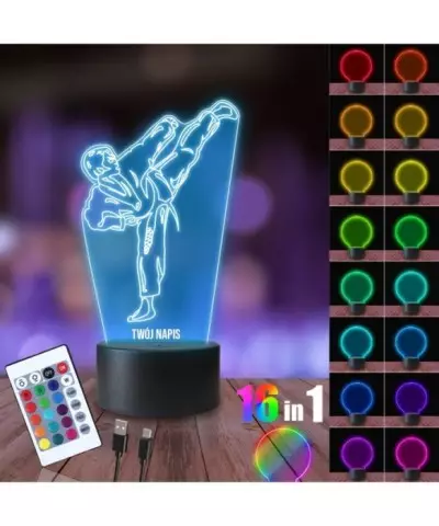 Lampka Nocna 3D LED LAMP Karate Kid Sportowiec
