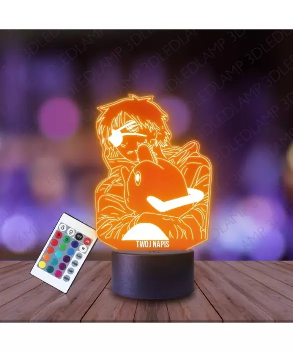 Lampka Nocna 3D LED LAMP Denji z Opaską Chainsaw Man