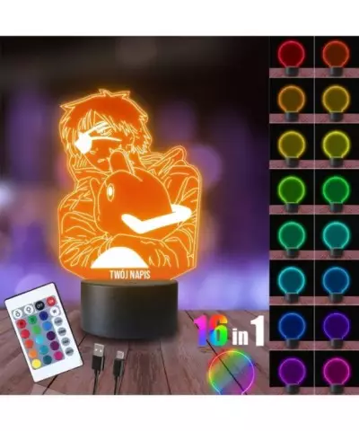 Lampka Nocna 3D LED LAMP Denji z Opaską Chainsaw Man